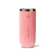 ThermoFlask 12 oz Slim Size 2-In-1 Insulated Can Cooler and Cup, Durable Stainless Steel, Non-Slip Base, Dishwasher Safe, Beverage Container, Sunkissed Coral