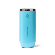ThermoFlask 12 oz Slim Size 2-In-1 Insulated Can Cooler and Cup, Durable Stainless Steel, Non-Slip Base, Dishwasher Safe, Beverage Container, Vivid Blue