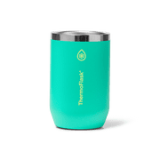 ThermoFlask 12 oz Standard Size 2-In-1 Insulated Can Cooler and Cup, Durable Stainless Steel, Non-Slip Base, Dishwasher Safe, Beverage Container, Screamin Green