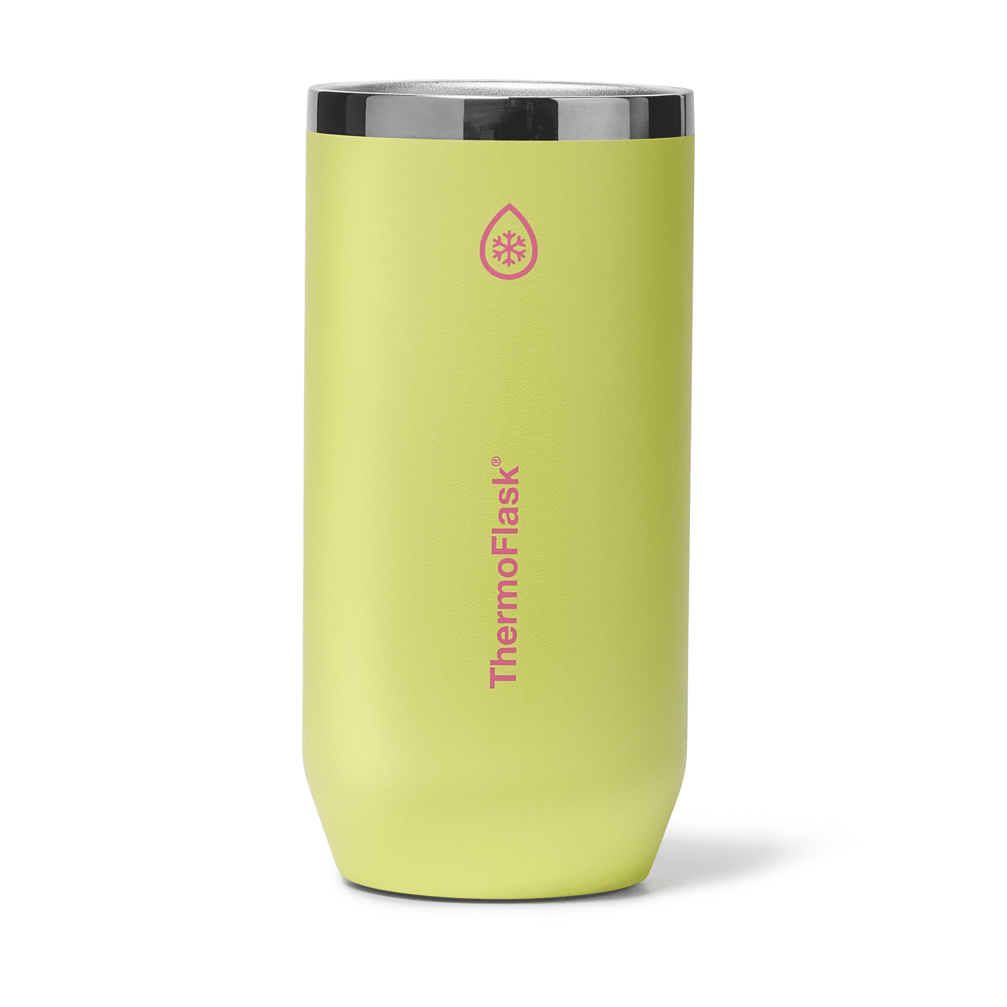ThermoFlask 16 oz Tall Size 2-In-1 Insulated Can Cooler and Cup, Durable Stainless Steel, Non-Slip Base, Dishwasher Safe, Beverage Container, Unmellow Yellow
