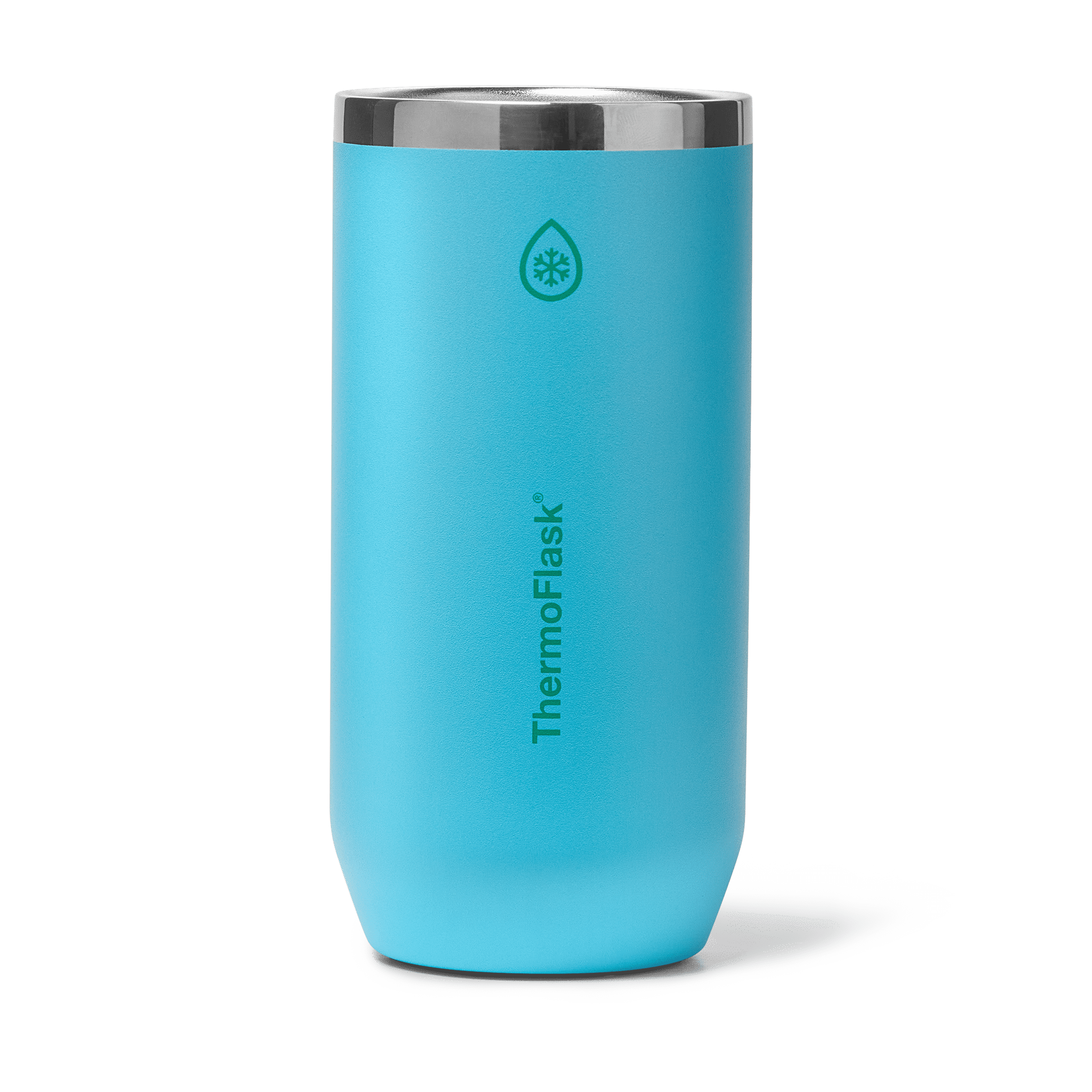 ThermoFlask 16 oz Tall Size 2-In-1 Insulated Can Cooler and Cup, Durable Stainless Steel, Non-Slip Base, Dishwasher Safe, Beverage Container, Vivid Blue