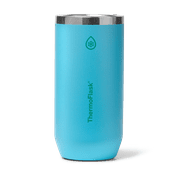 ThermoFlask 16 oz Tall Size 2-In-1 Insulated Can Cooler and Cup, Durable Stainless Steel, Non-Slip Base, Dishwasher Safe, Beverage Container, Vivid Blue
