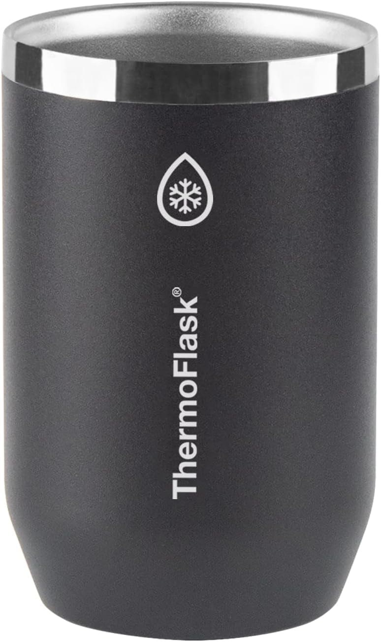 Jet Black 12oz Stainless Steel Insulated Can Cooler Cup