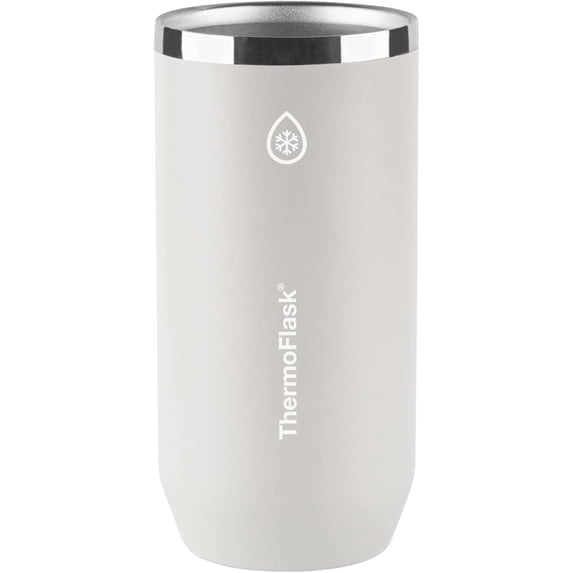 ThermoFlask 2-in-1 Vacuum Insulated Can Cooler Cup, 16 oz, Fits Tall Size Cans, Sweatproof, Non-Slip Base, Ultimate Gray