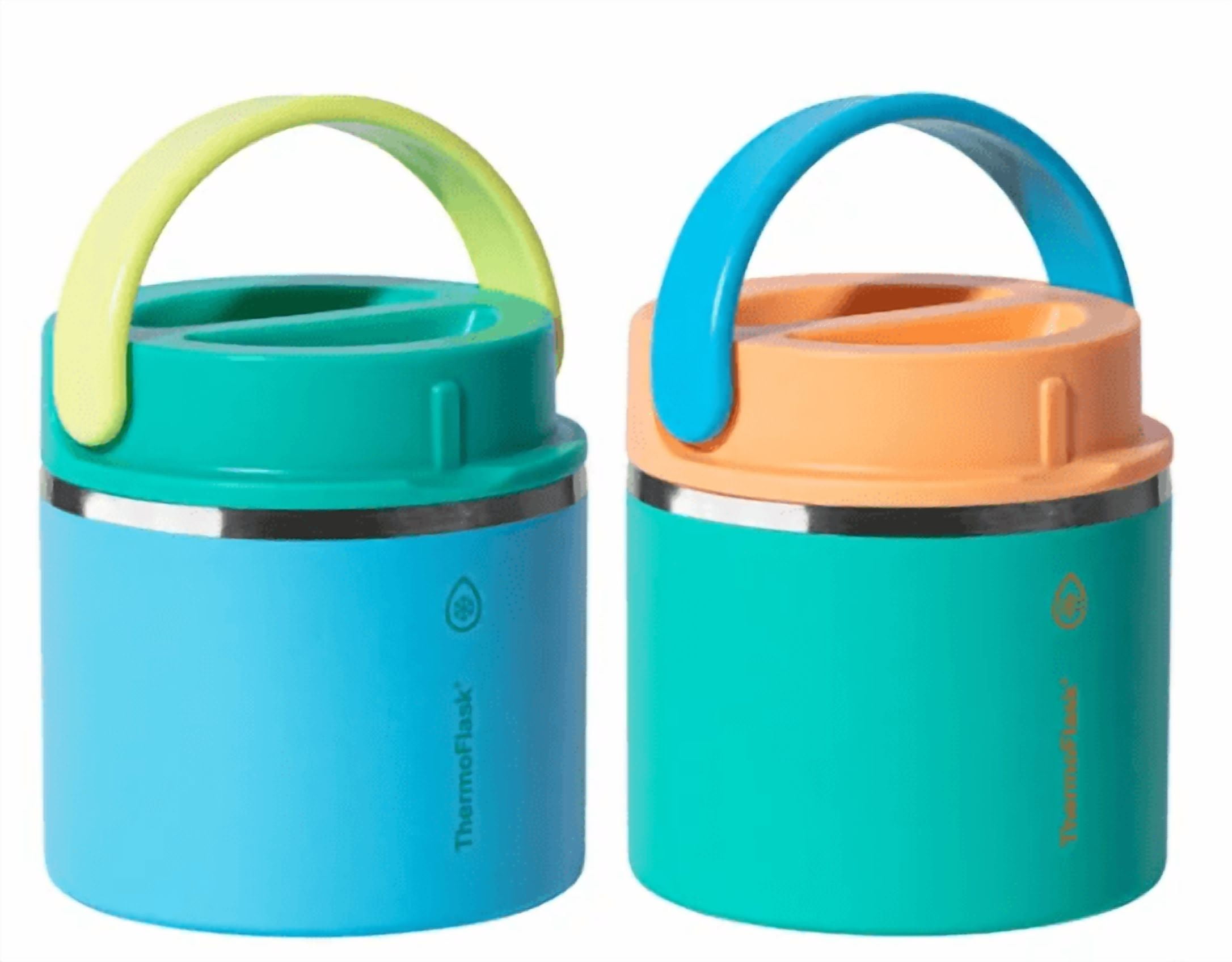 ThermoFlask 20 oz Insulated Food Jar, 2-pack Blue and Green