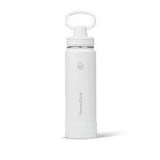 ThermoFlask Classics Insulated Stainless Steel Water Bottle with Leakproof Spout Lid, 24 oz, White