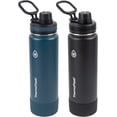 thumbnail image 1 of ThermoFlask 24oz Spout Bottle 2pack Mayan Blue, Black, 1 of 9