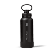 ThermoFlask Classics Insulated Stainless Steel Water Bottle with Leakproof Spout Lid, 32 oz, Black