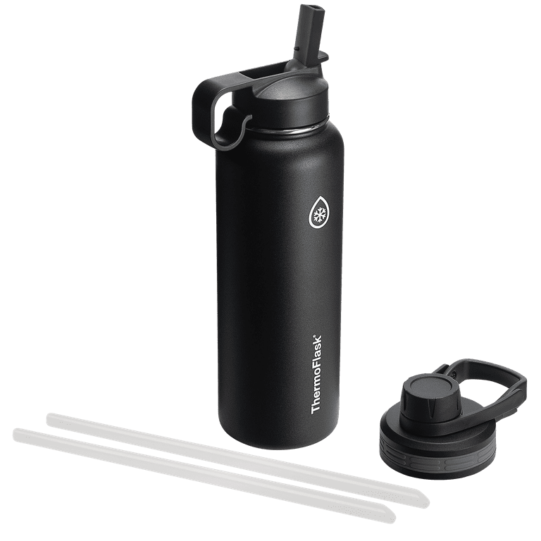 ENVÄLDIG Insulated steel flask, stainless steel/black, 12 oz - IKEA