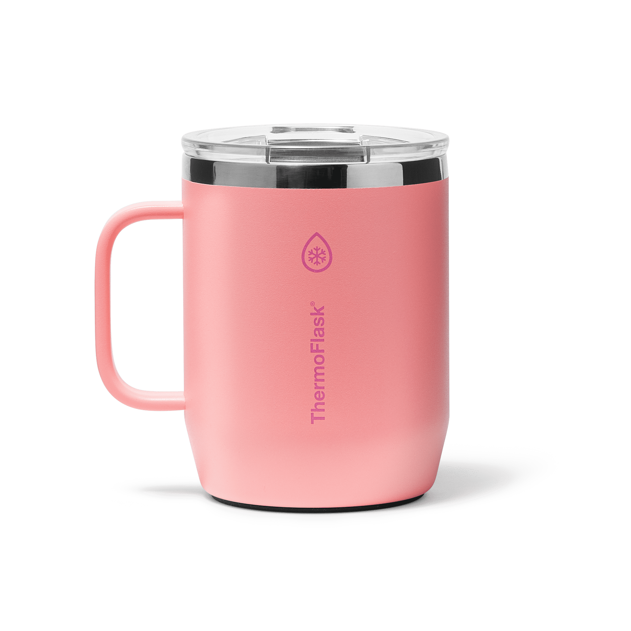 ThermoFlask Drinkware 12 oz Coffee Mug - Double-Wall Insulated for