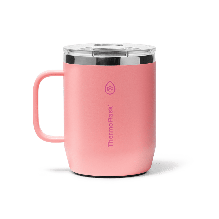 ThermoFlask Drinkware 12 oz Coffee Mug - Double-Wall Insulated for