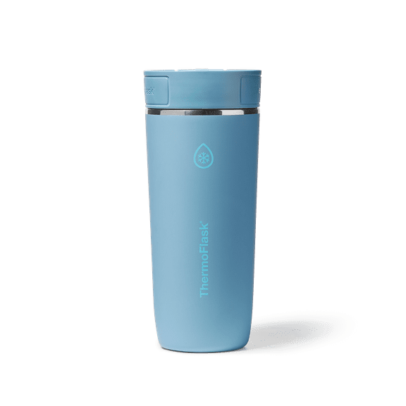 ThermoFlask Insulated Stainless Steel Coffee Travel Mug with Sip-N-Lok Lid, 16 oz, Shaded Teal