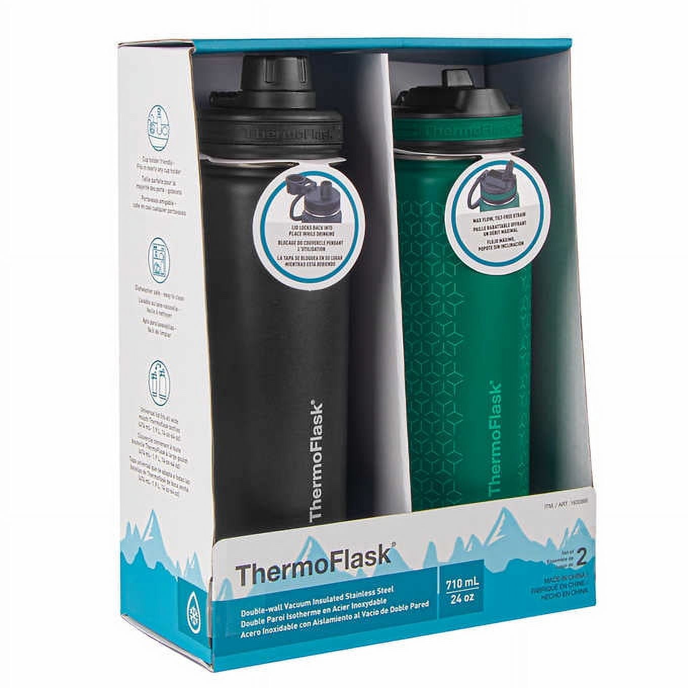 ThermoFlask Leak-proof spout 24 oz Green Black Philippines Ubuy
