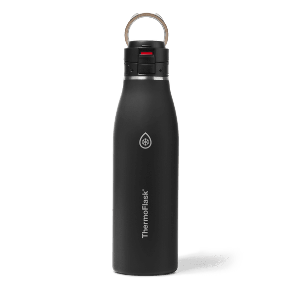 ThermoFlask Traveler 25 oz Insulated Travel Coffee Mug, Durable Stainless Steel, BPA-Free, Dishwasher Safe, Pitch Black