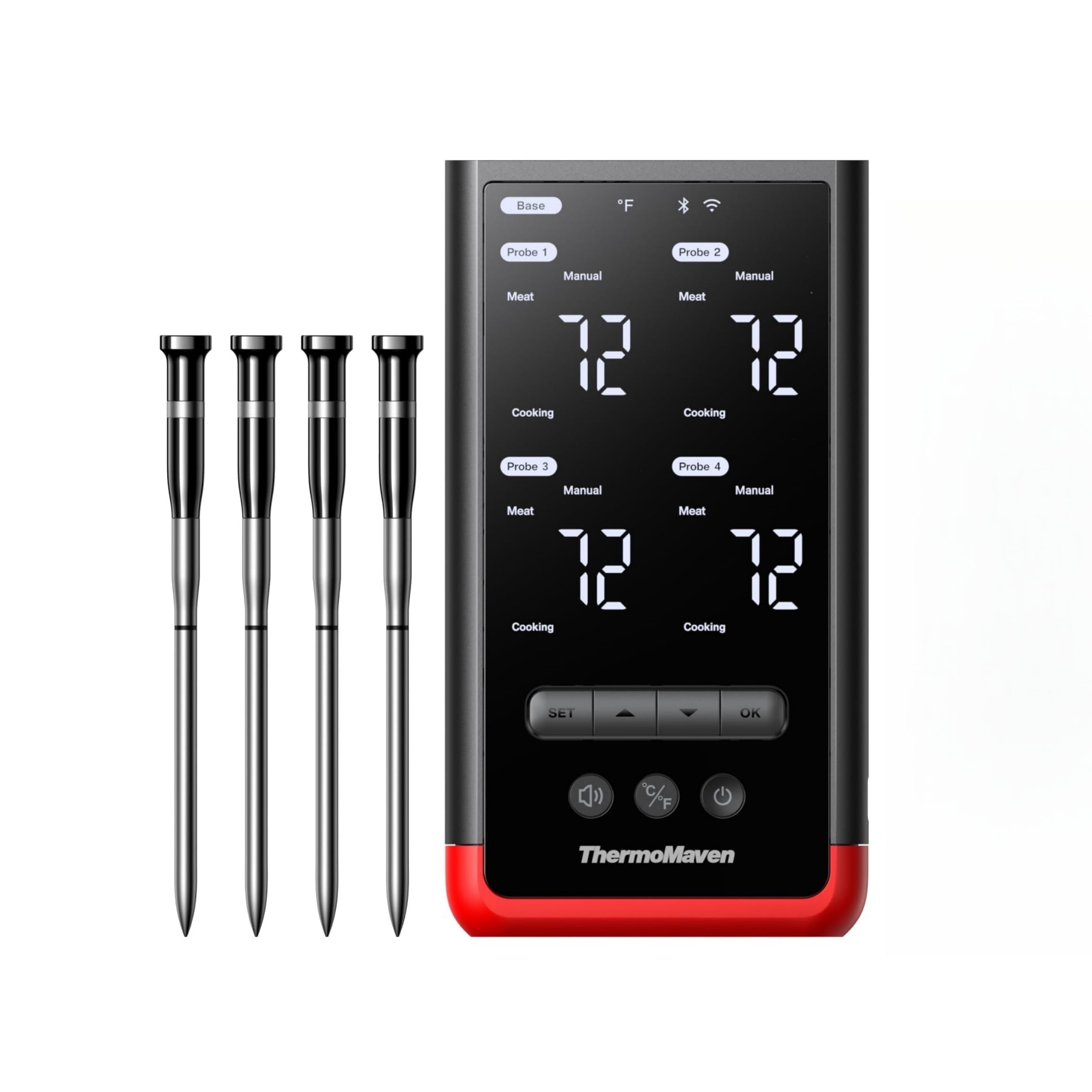 ThermoMaven Wireless Meat Thermometer, Smart Bluetooth Food Cooking Thermometer- 4 Probe