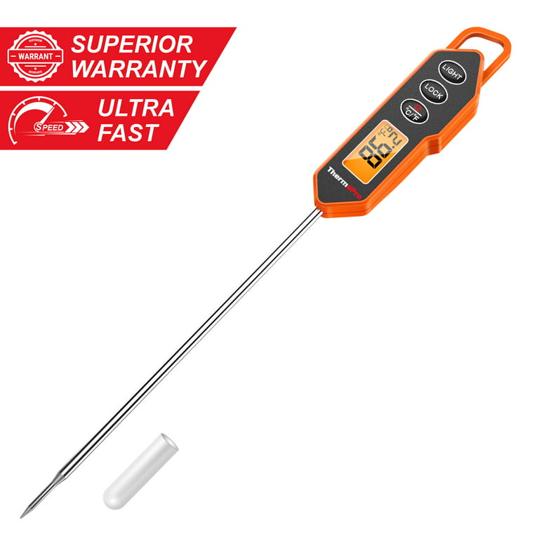 Carevas Habotest Instant Read Digital Meat LCD Thermometer for Food Bread Baking Thermometer for Cooking and Grilling and BBQ, Women's, Size: HT691