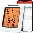 thumbnail image 1 of ThermoPro Hygrometer Thermometer for House TP350, Bluetooth Room Indoor Greenhouse Thermometer Monitor Up to 260FT, 1 of 7