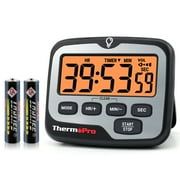 ThermoPro TM01 Digital Kitchen Timer with Touchable Backlit and Count Up Countdown Timer Loud Ring Magnetic Classroom Timer for Kids Teachers