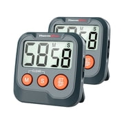 ThermoPro TM03W Digital Timer for Kids & Teachers, Kitchen Timers for Cooking with 2-Level Alarm Volume 2-Pack