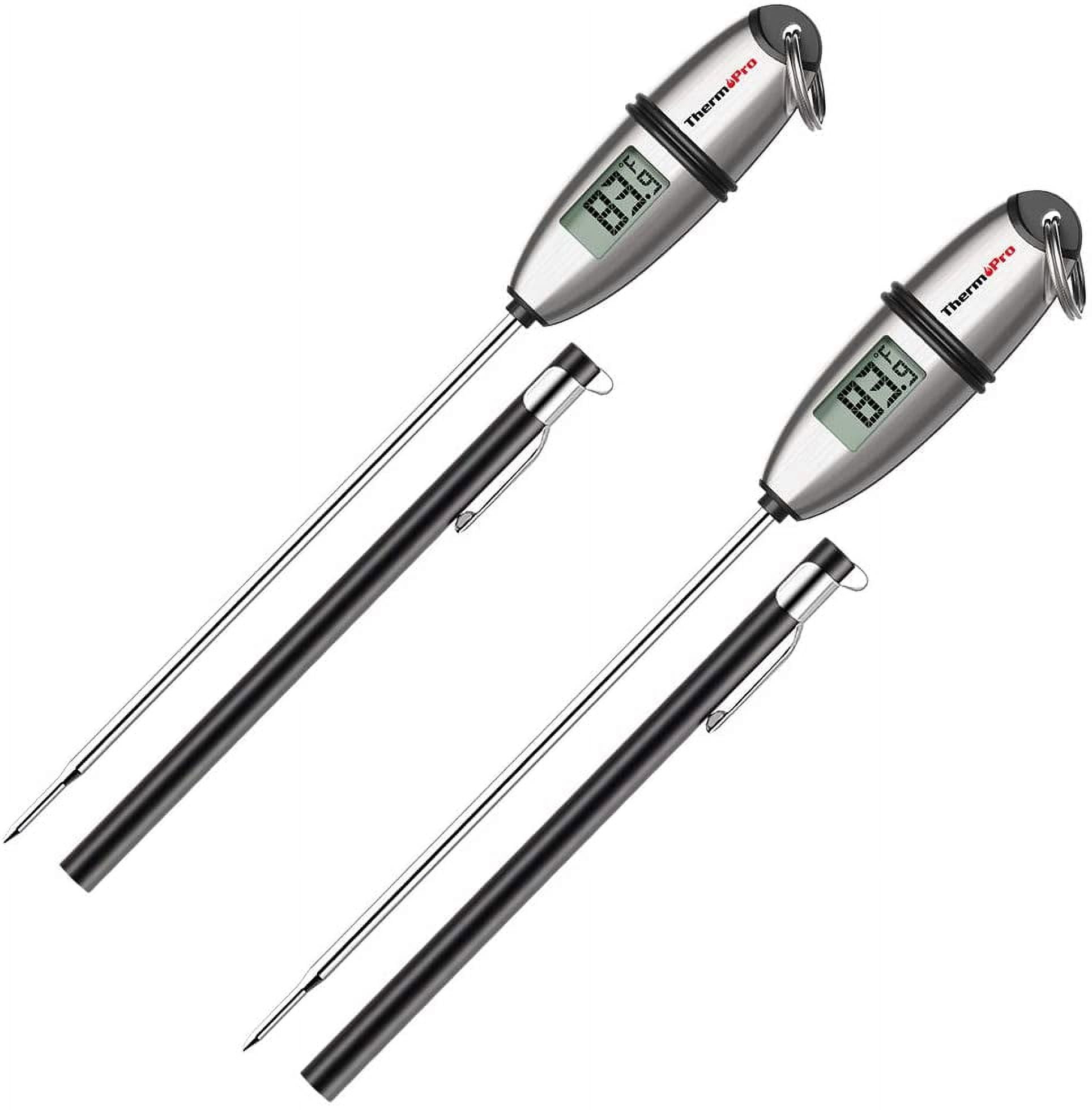ThermoPro TP509 Candy Thermometer with Pot Clip, Instant Read Meat Analog Thermometer with LCD, Cooking Oil Thermometer Deep Frying Thermometer for