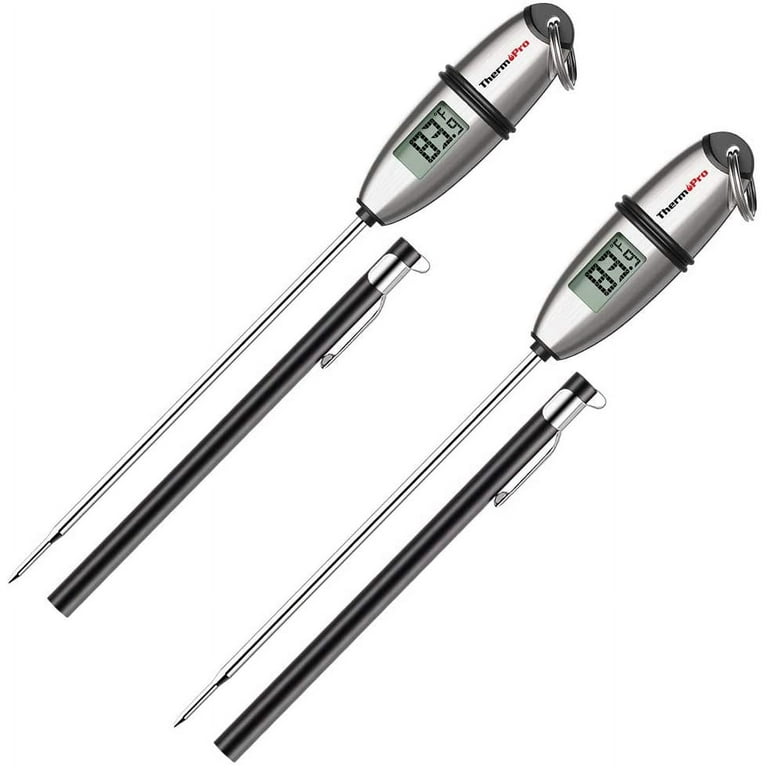 ThermoPro TP02S Instant Read Digital Meat Thermometer for Kitchen Grill  Oven BBQ Smoker, 2 Pack (Batteries Included) 
