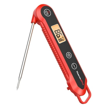 ThermoPro TP03HW Digital Meat Thermometer Waterproof Kitchen Food Thermometer with Calibration & Backlight for Grilling Smoker Oil Fry Candy Thermometer