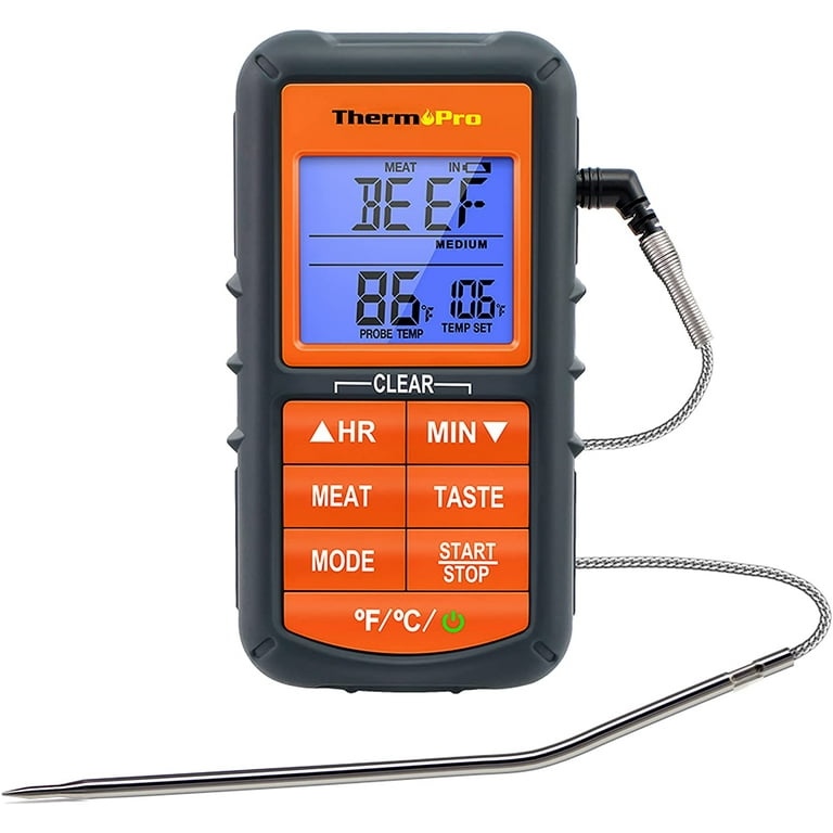 ThermoPro TP06S Digital Grill Meat Thermometer with Probe for Smoker  Grilling Food BBQ Thermometer 