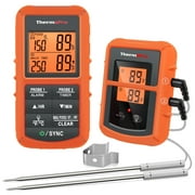 TempPro TP08BW 500FT Wireless Meat Thermometer for Grilling Smoker BBQ Grill Oven Thermometer with Dual Probe Kitchen Cooking Food Thermometer