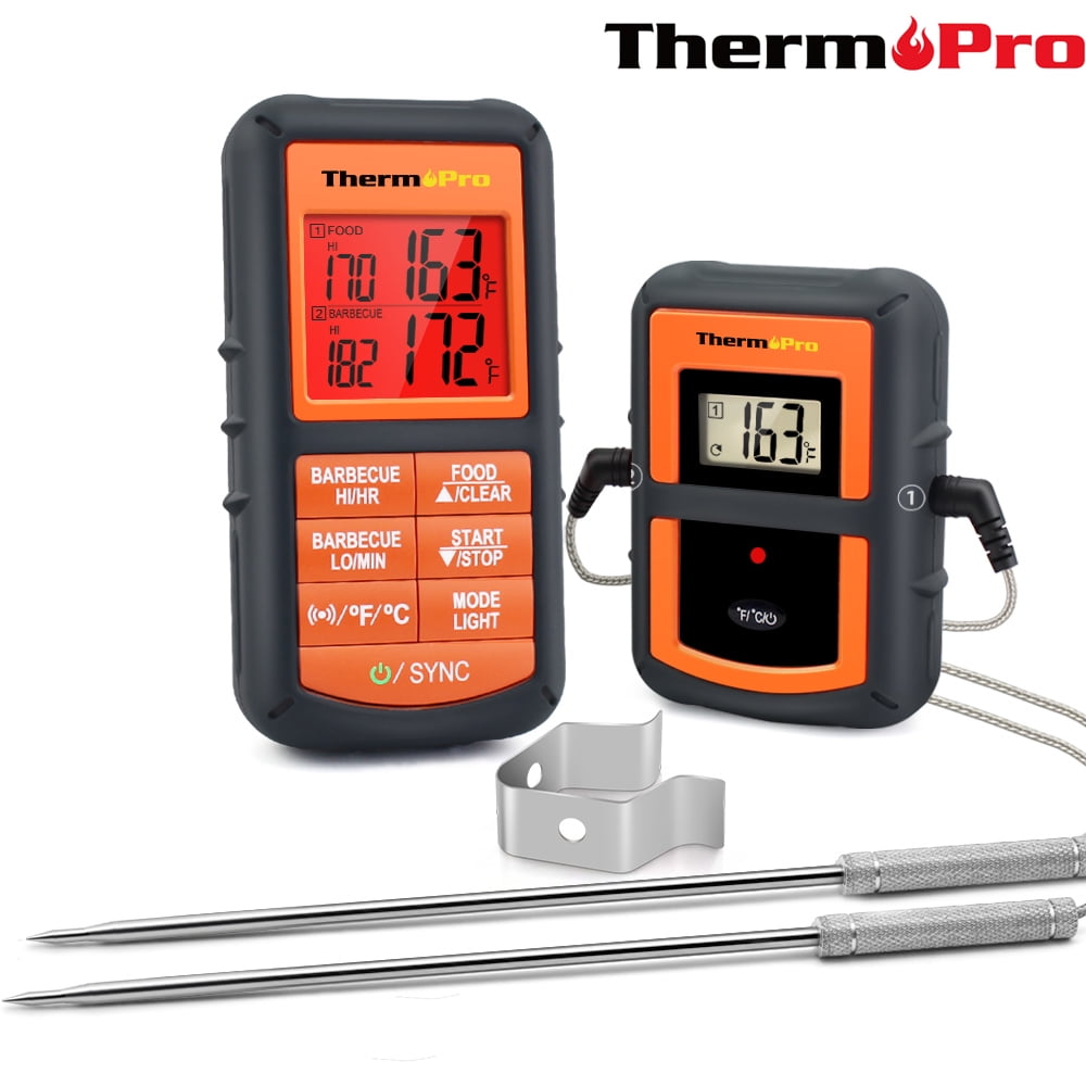 Thermopro Tp17 Dual Probes Digital Outdoor Meat Thermometer Cooking Bbq Oven  Thermometer With Big Lcd Screen For Kitchen - Household Thermometers -  AliExpress