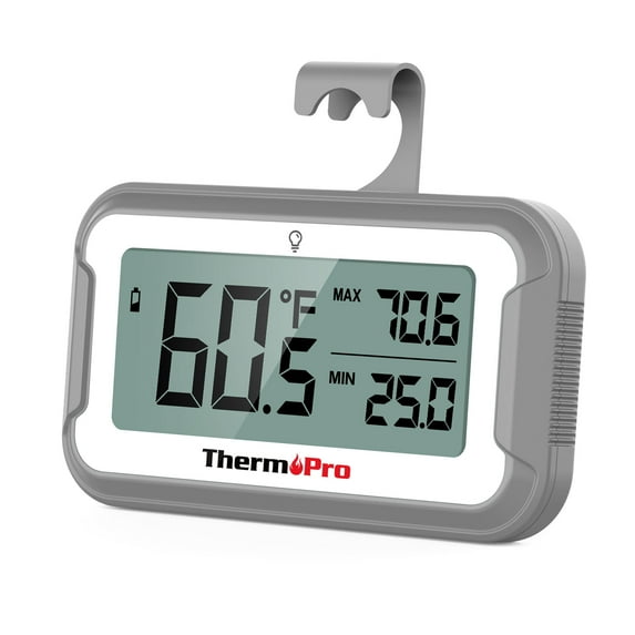 ThermoPro TP110W Waterproof Digital Refrigerator Thermometer with Large LCD Display, Magnetic Back for Fridge, Freezer & Cooler