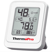 ThermoPro TP150 Greenhouse Thermometer Hygrometer, IPX5 High-Humidity Resistant Temperature and Humidity Monitor, High/Low Records Humidity Meter for Indoor Grow Tents, Basement, Reptile Terrarium