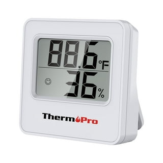 ThermoPro TP52W Digital Hygrometer Indoor Thermometer Temperature and  Humidity Gauge Monitor Room Thermometer with Backlight LCD Display in Black
