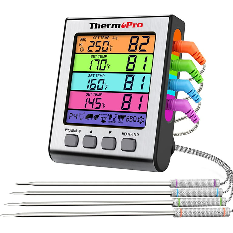 ThermoPro TP17H Colour LCD Display Cooking Thermometer with 4