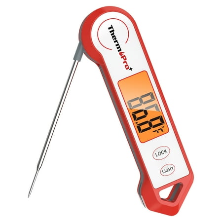 product image of ThermoPro TP19HW Waterproof Meat Thermometer with Magnet, LED Display and Stainless Steel Probe for Grilling, Cooking
