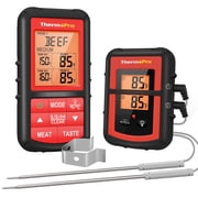 ترمومتر اللحوم عن بعد ThermoPro TP20BW مع شاشة LCD كبيرة ومسابر فولاذية مزدوجة لشواء المدخن