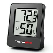 ThermoPro TP49BW Digital Hygrometer Indoor Thermometer Humidity Meter Room Thermometer with Temperature and Humidity Monitor Mini Hygrometer Thermometer