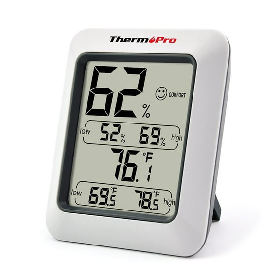 ThermoPro TP50 Indoor thermometer Humidity Monitor Weather Station with Temperature Gauge Humidity Meter Hygrometer
