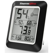 ThermoPro TP50W Digital Hygrometer Indoor Thermometer Room Thermometer and Humidity Gauge with Temperature Humidity Monitor, Thermohygrometer