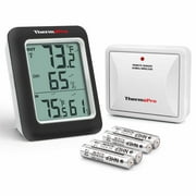 ThermoPro TP60SW Digital Hygrometer Indoor Outdoor Thermometer Wireless Temperature and Humidity Gauge Monitor Room Thermometer with 200ft/60m Range Humidity Meter