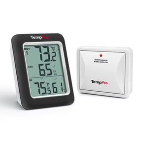 TempPro TP60SW Digital Hygrometer Indoor Outdoor Thermometer Wireless Temperature and Humidity Gauge Monitor Room Thermometer (Formerly ThermoPro)