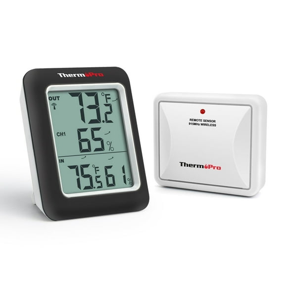 ThermoPro Wireless Indoor Outdoor Thermometer, 500ft Range Digital Temperature and Humidity Gauge Monitor Room Thermometer