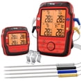 thumbnail image 1 of TempPro TP827BW 1000FT Long Range Wireless Meat Thermometer for Grilling and Smoking with 4 Probes Smoker BBQ Grill Thermometer Kitchen Food Cooking Thermometer for Meat, 1 of 6