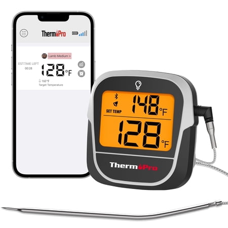 ThermoPro TP901W 350FT Wireless Meat Thermometer Digital, Smart Bluetooth Meat Thermometer for Cooking Grilling and Smoking