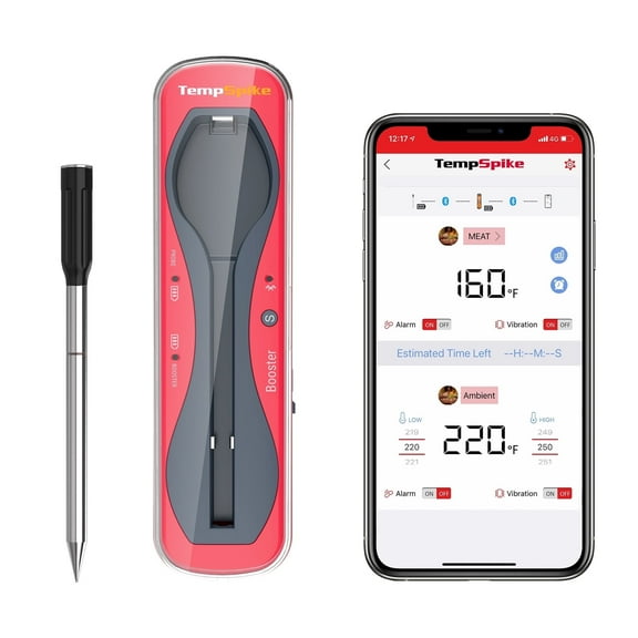 ThermoPro TempSpike 500FT Truly Wireless Meat Thermometer Bluetooth enabled with LED indicator