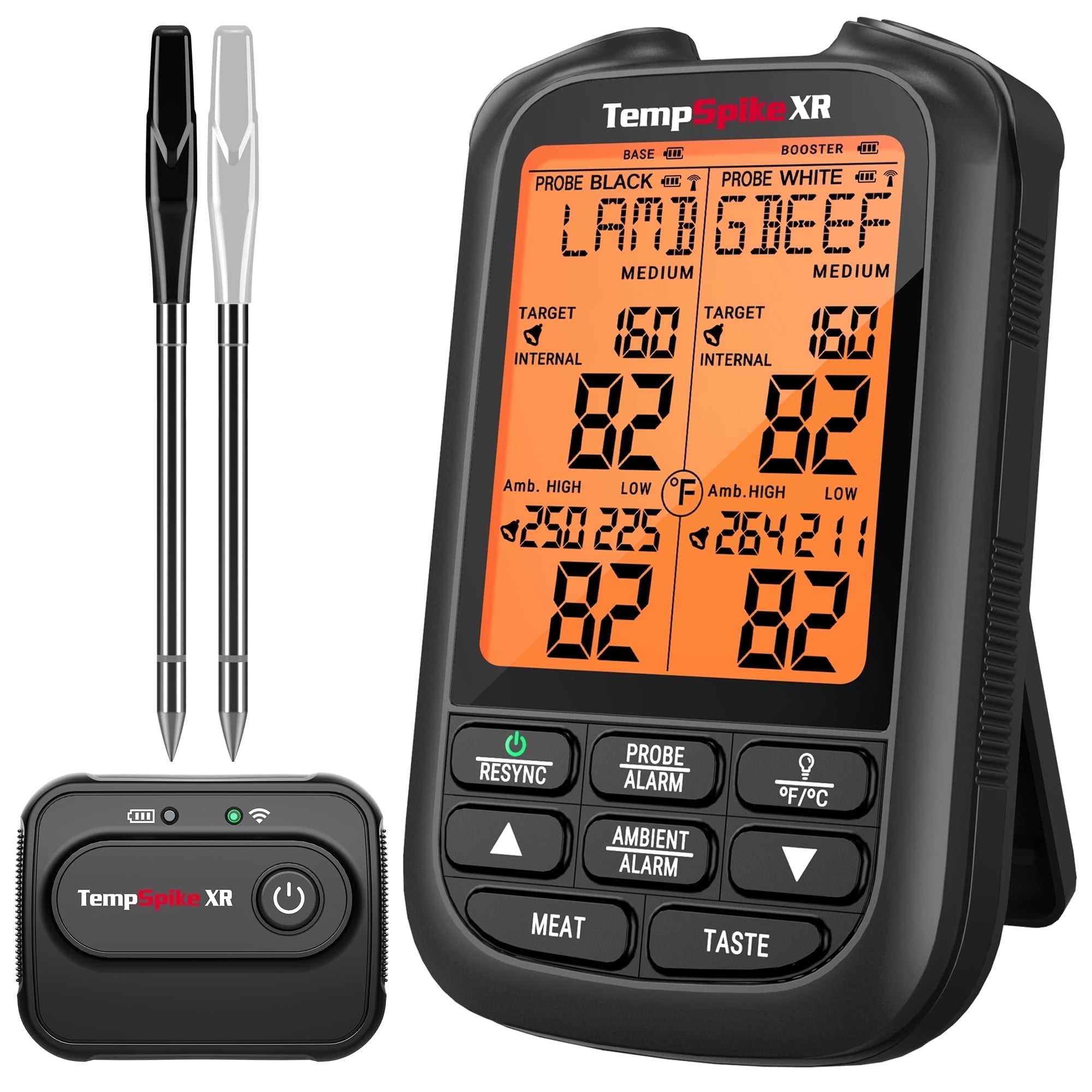 ThermoPro TempSpike XR 2000FT Wireless Meat Thermometer with 2 Ultra-Thin Wireless Meat Probes for Rotisserie, Smoker, BBQ, Grill Thermometer