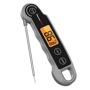 ThermoPro TP623W Digital Meat Thermometer Waterproof, Rotating LCD Display, Calibration Mode, Instant Read Food Thermometer for Cooking, Grilling