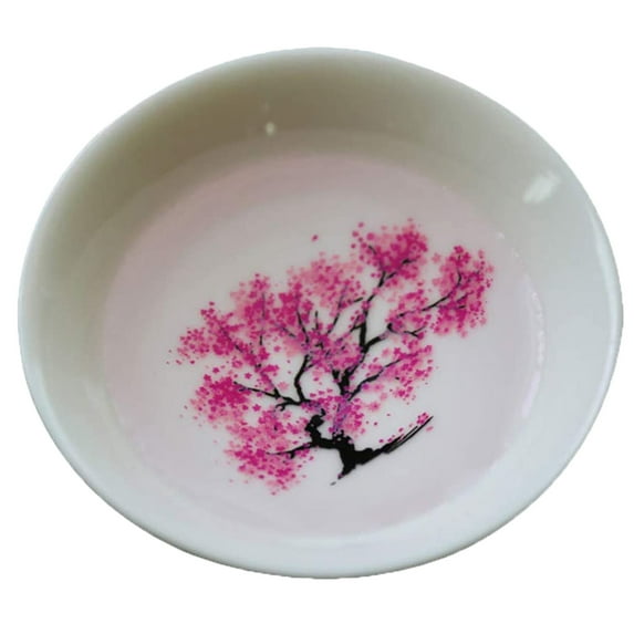 Thermochromic Ceramic Sake Cup 3oz, Heat-Sensitive Floral Design for Cold/Hot Drink Decoration