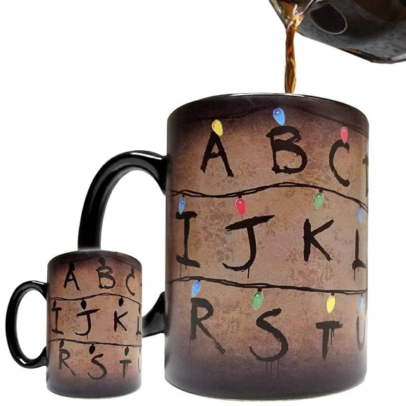 Thermochromic Coffee Mug 11oz, Temperature Heat Transforming Mug with Lights, S Things Light Cup, Color Changing Mug Gifts for Coffee & Milk Tea Lover Fans