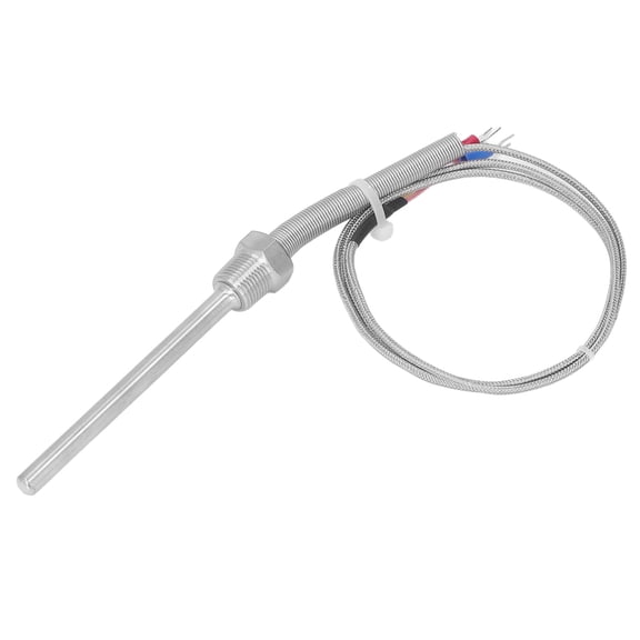 Thermocouple K Type Temperature Sensor Probe 0-400 C 3/8 NPT 8x100mm 3.94in Stainless Steel 1m 3.28ft