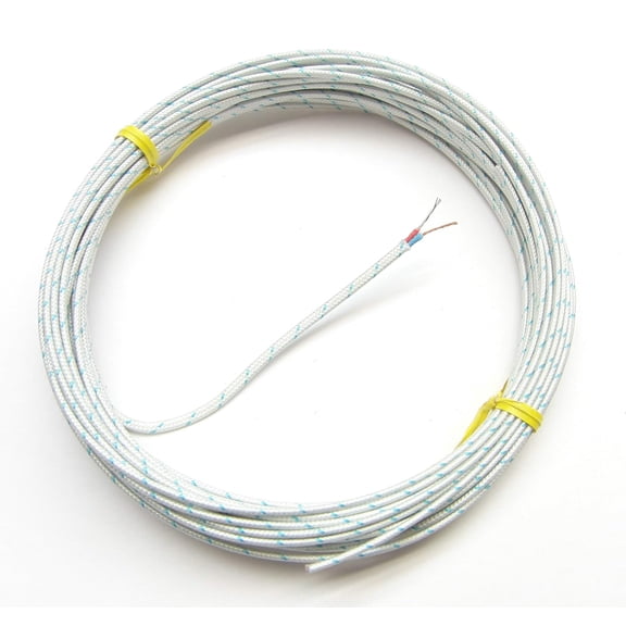 Thermocouple Wire AWG 24 Stranded with Braided Fiberglass Insulation - 10 Yard